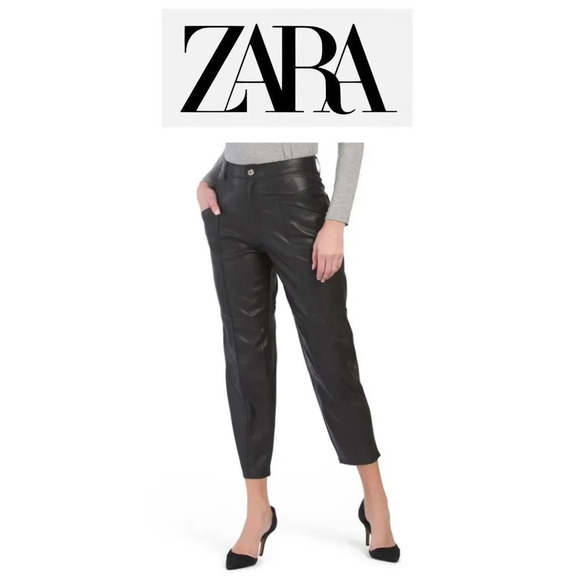 Zara High Rize Faux Leather pants - Picture 4 of 4